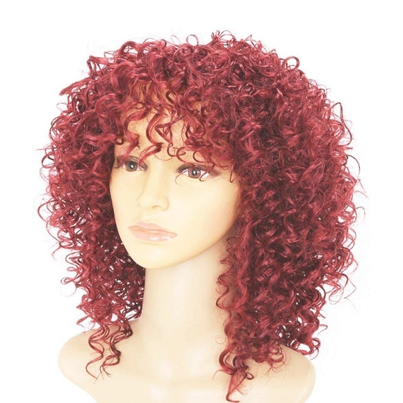 Red Beauty Curly Lace Front Wig main image 4
